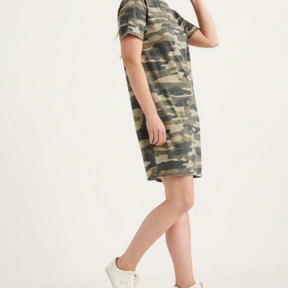 LuckyBrand Camouflage Short Sleeve Dress - Picture 5 of 5